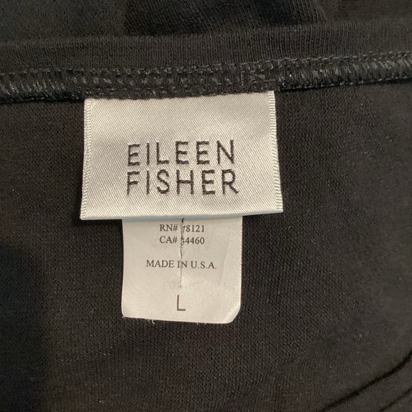 Eileen Fisher Black Short Sleeve Scoop Neck Stretch Mini Dress L - Picture 6 of 7